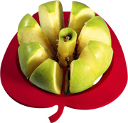 tranche pomme rouge avec pomme