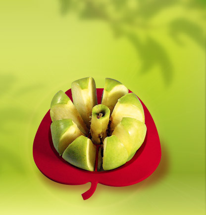 tranche pomme rouge avec pomme